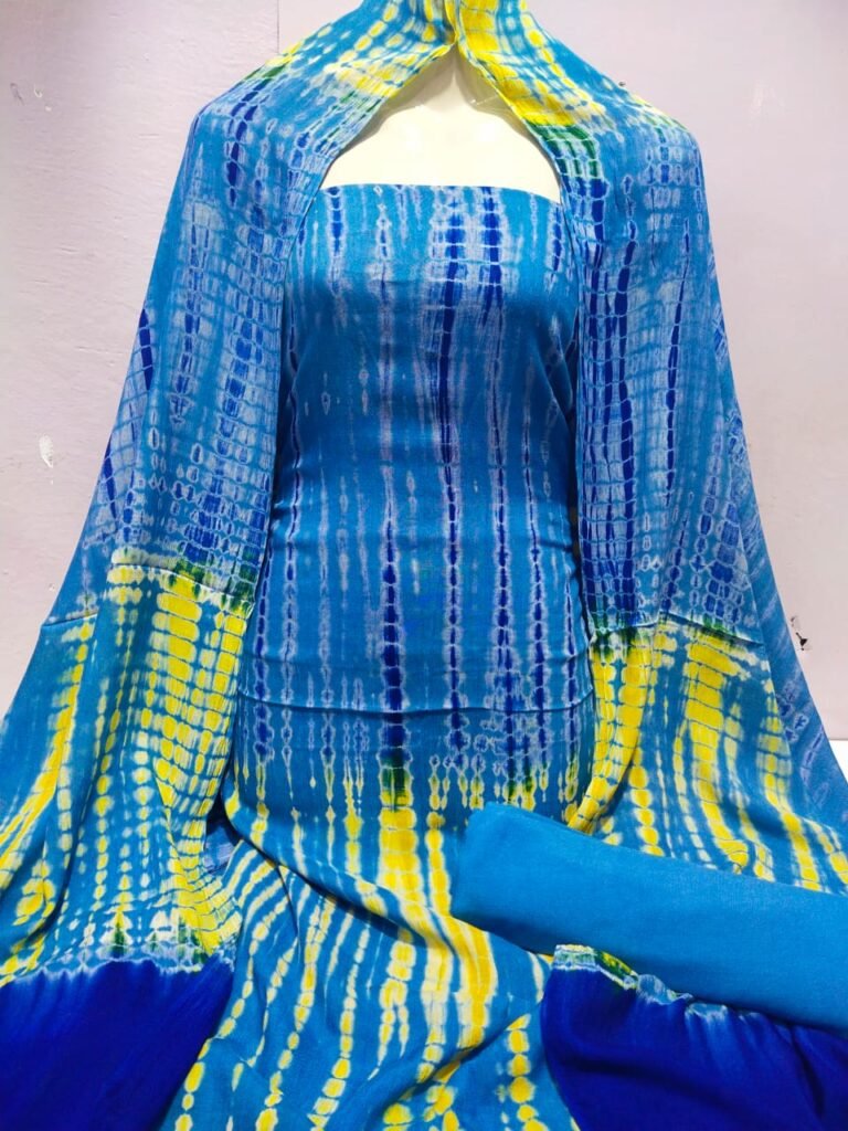 Sky Blue Shibori Tie Dye Suit