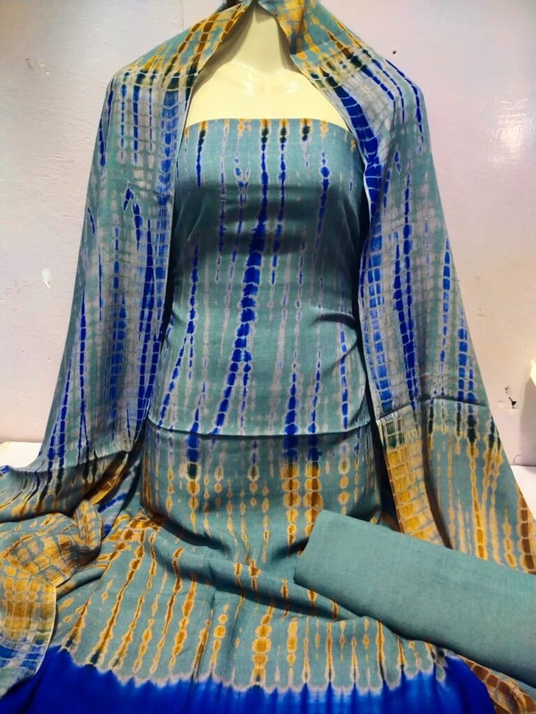 Slate Shibori Tie Dye Suit
