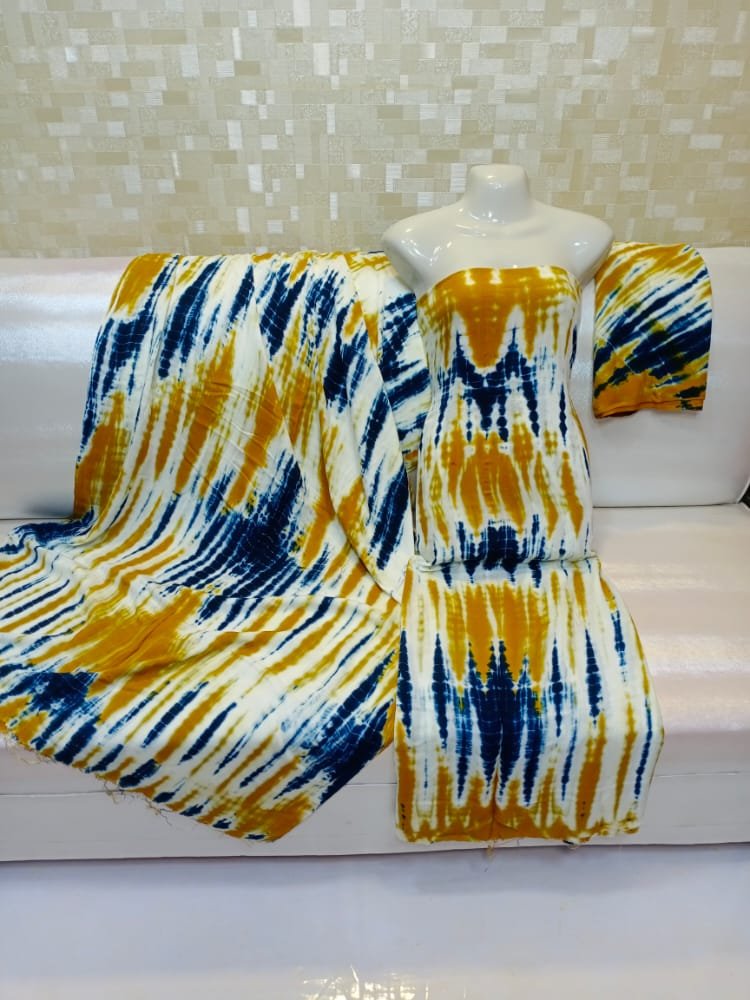Mustard Shibori Tie Dye Suit