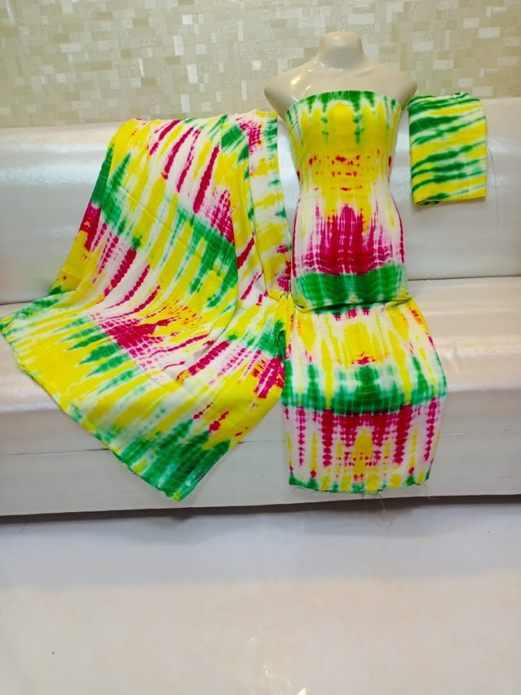 Yellow Rainbow Tie Dye Suit
